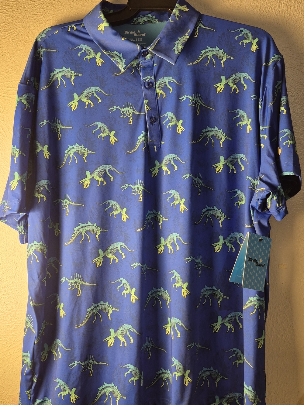 Tommy Bahama Blue Dinosaur-Print Polo Shirt